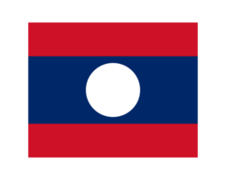 Laos national flag with official ratio isolated on transparent background png