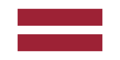 Latvia national flag with original ratio on transparent background png