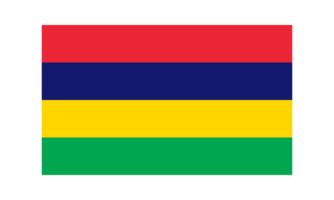 de nationell flagga av mauritus med officiell Färg och andel transparent png