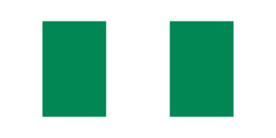 The national flag of Nigeria with official color and proportion transparent png