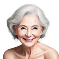 AI generated Smiling woman beauty product model AI Generative png