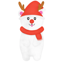 Rudolph Polar Bear Illustration png