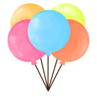 Colorful balloons party png