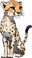 AI generated Cheetah Cartoon Character Image png