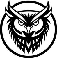 Owl - Black and White Isolated Icon - Vector illustration