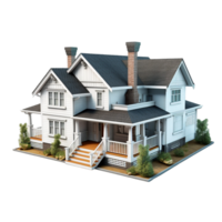 AI generated 3D View of House Model png