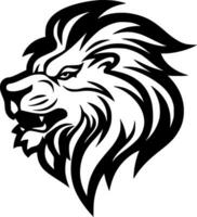 Lion, Black and White Vector illustration