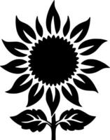 Flower - Black and White Isolated Icon - Vector illustration