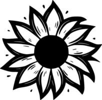 flor, minimalista y sencillo silueta - vector ilustración