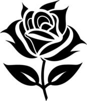 Flower, Black and White Vector illustration