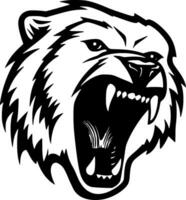 Bear, Black and White Vector illustration