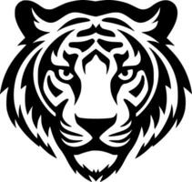 tigre, negro y blanco vector ilustración