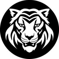 Tigre - minimalista y plano logo - vector ilustración