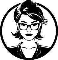 Teacher, Black and White Vector illustration