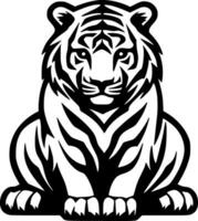 tigre, minimalista y sencillo silueta - vector ilustración