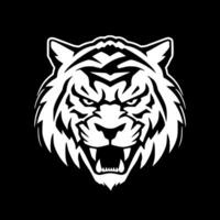 tigre, negro y blanco vector ilustración