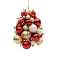 ai gegenereerd 3d geven Kerstmis ornament elementen decoratie png