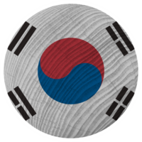 zuiden Koreaans nationaal vlag in cirkel vorm png