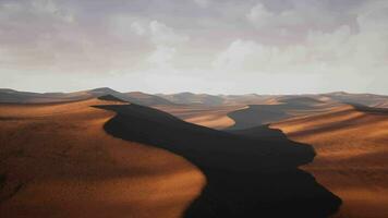 Aerial of Namibian Desert and Sand Dunes video