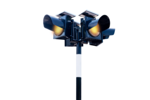 Traffic light poles warn of caution at intersections autometic system, Street traffic light isolated on transparent background png