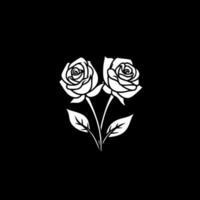 Roses, Black and White Vector illustration