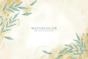 Abstract horizontal watercolor background. Neutral light colored empty space background illustration vector