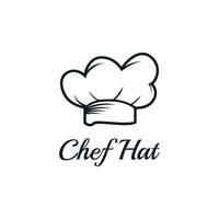 chef hat logo design with vector illustration template