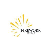 Logo Template of Sparkling Fireworks on Party Celebration vector