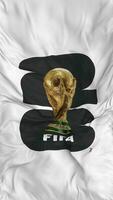 fifa 2026, international association Football fédération logo drapeau sans couture boucle arrière-plan, verticale statut en boucle bosse texture tissu agitant lent mouvement, 3d le rendu video