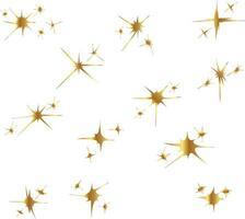 gold sparkling star collection vector