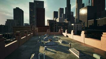 durante nascer do sol a telhados do Manhattan video