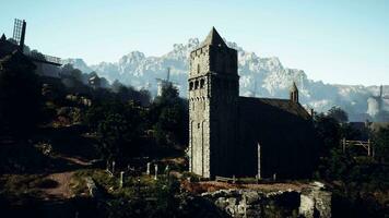 monastery church near old town video