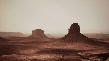 monument valley tribal park in fog video