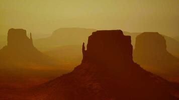 Monument Valley with desert canyon in USA video