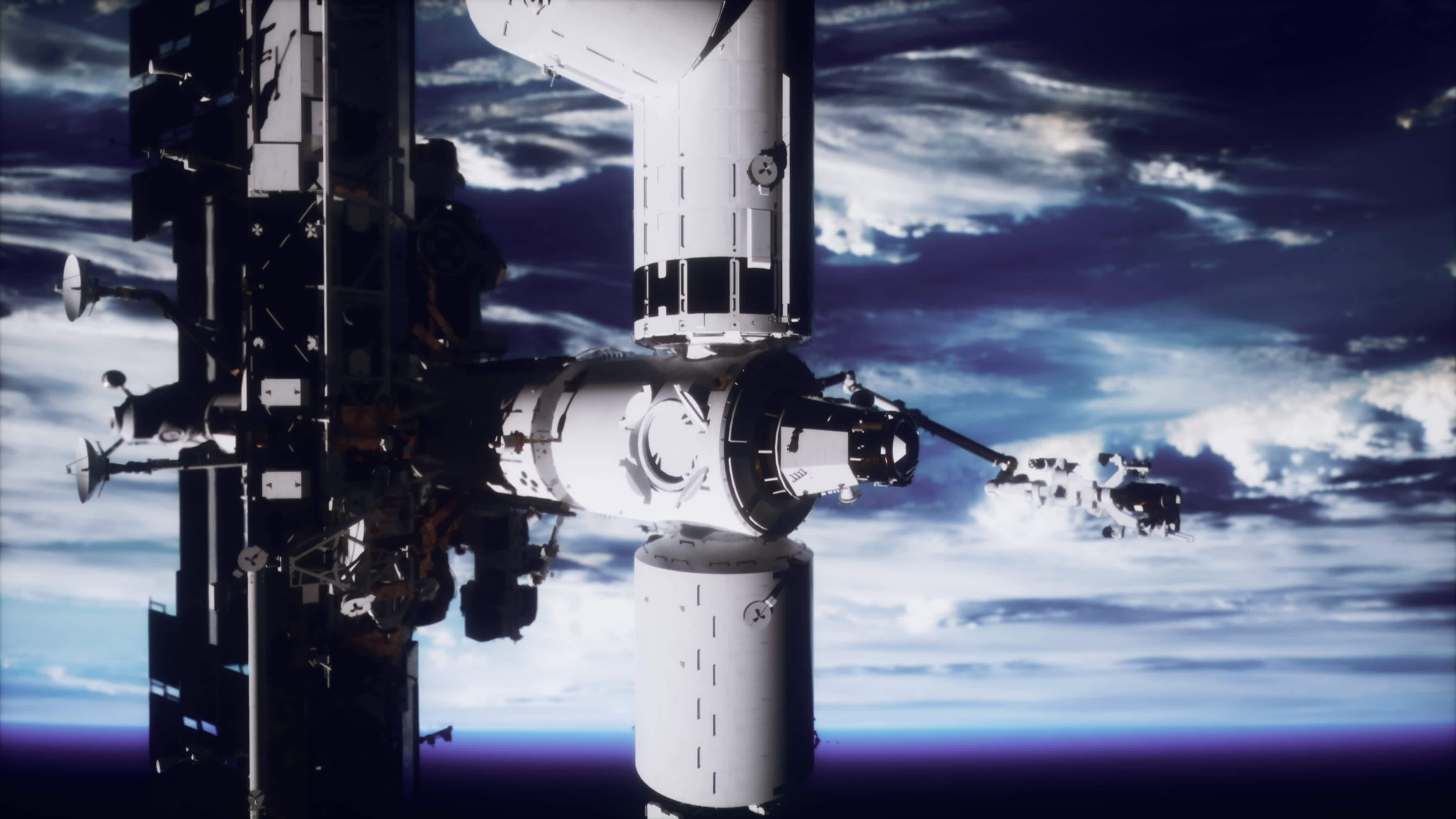 ISS taken with the earth in the background in the space 34802947 Stock ...