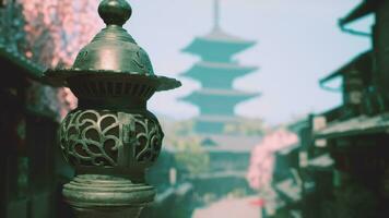 Japan cityscape in temple historic district video