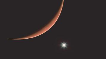 Amazing red planet Mars in deep stellar space video