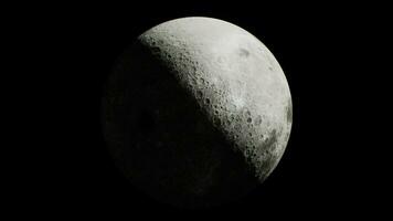 hilado Luna esfera galaxia en espacio con solar sistema video