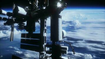 International Space Station Rotates Solar Panels In Outer Space video