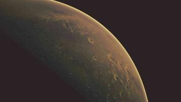 Orbiting Planet Mars in deep space video