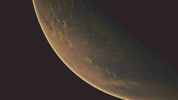 Planet Mars in the Starry Sky of Solar System in Space. video