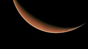 Orbiting Planet Mars in deep space video