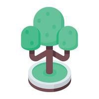 Trees Isometric Icon vector