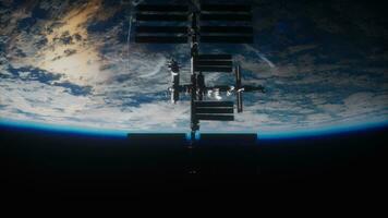 International Space Station Rotates Solar Panels In Outer Space video