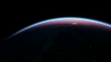 Surface of Earth planet in deep space video