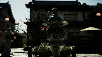 paisible Japonais temple à lumière du jour video