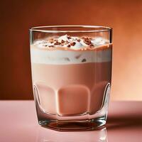 AI generated Festive hot cocoa drink with chocolate - AI generated image photo