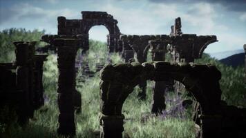 Abandoned citadel in the midst of rugged terrain video