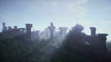 Disintegrating citadel on steep hillsides video