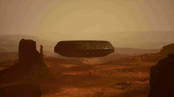Außerirdischer Raumschiff schweben Über Arizona video